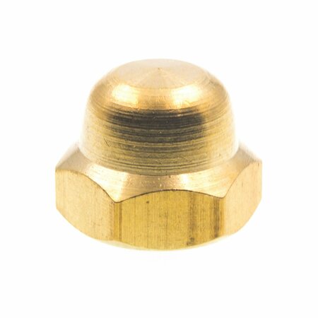 PRIME-LINE Acorn Cap Nuts, 1/4 in.-20, Solid Brass, 10PK 9077389